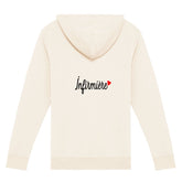 Sweat à cappuche zippé infirmière coeur 